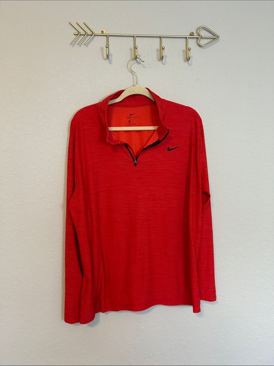 Nike Other - Nike Dri-FIT Men’s XL Red Heather 1/4 Zip Pullover Long Sleeve Running Training